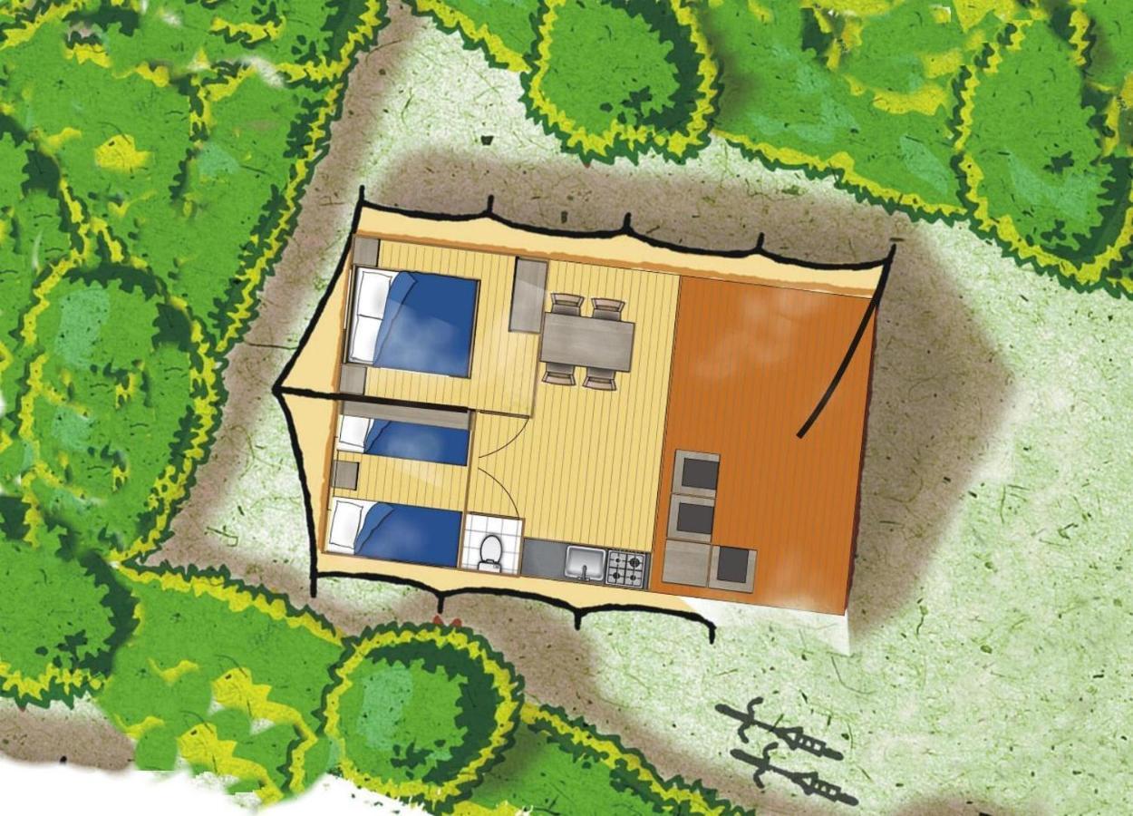 Glamping Les Arbres, Luxe Safaritent Met Zwembad Cronat Zewnętrze zdjęcie